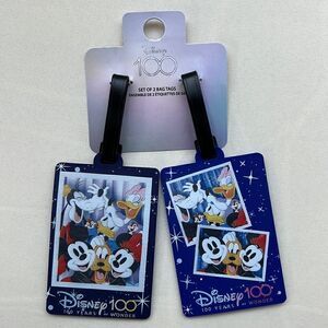 Disney 100 Years Multicolor Luggage Tag 2 pc Set